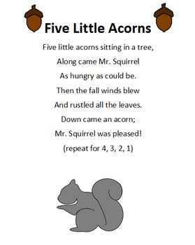 five little acorns